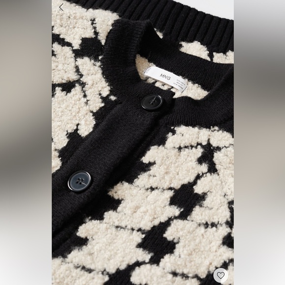 NWT** - Mango Houndstooth Cardigan - XS - Picture 3 of 6